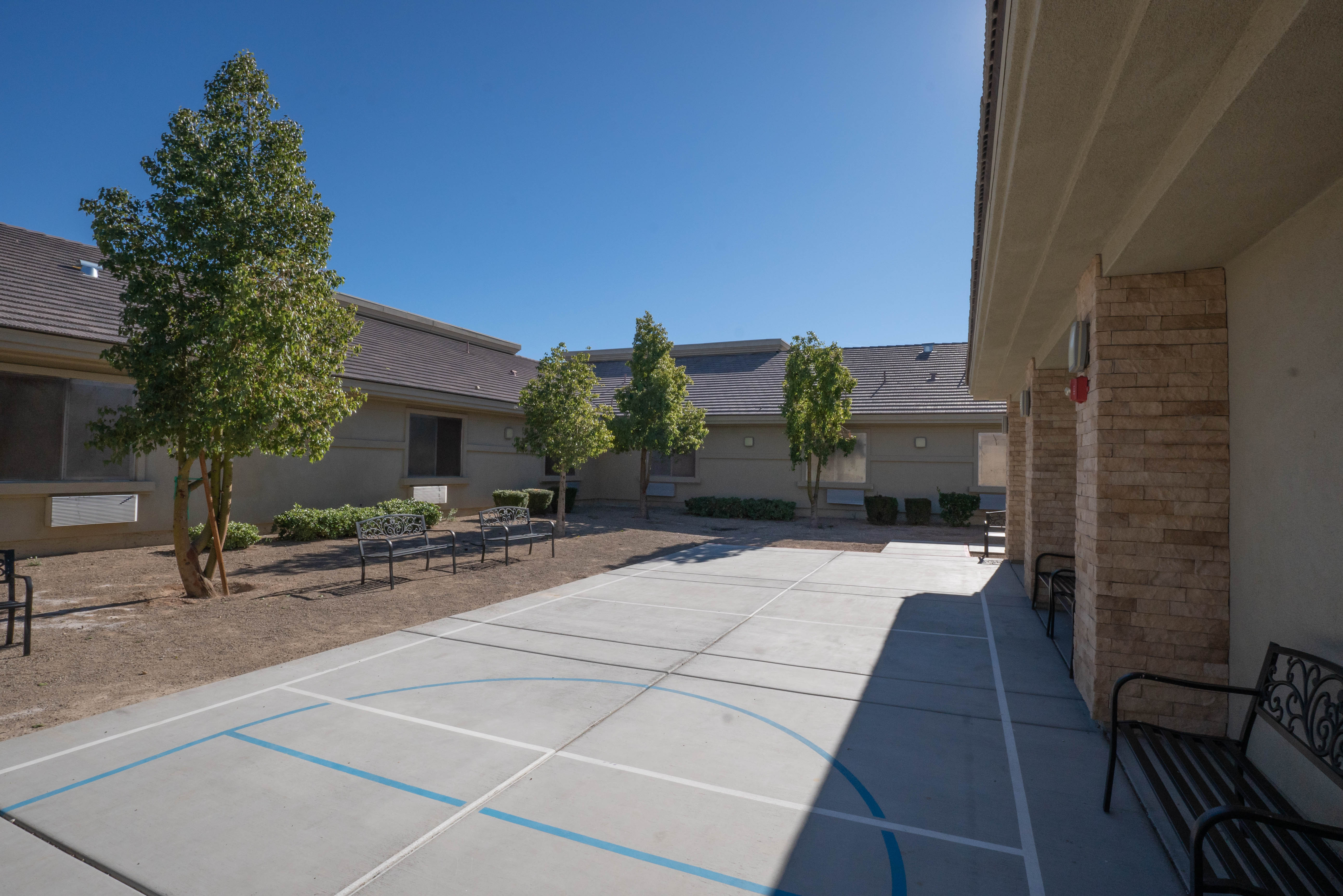 Silver State courtyard from covered patio
