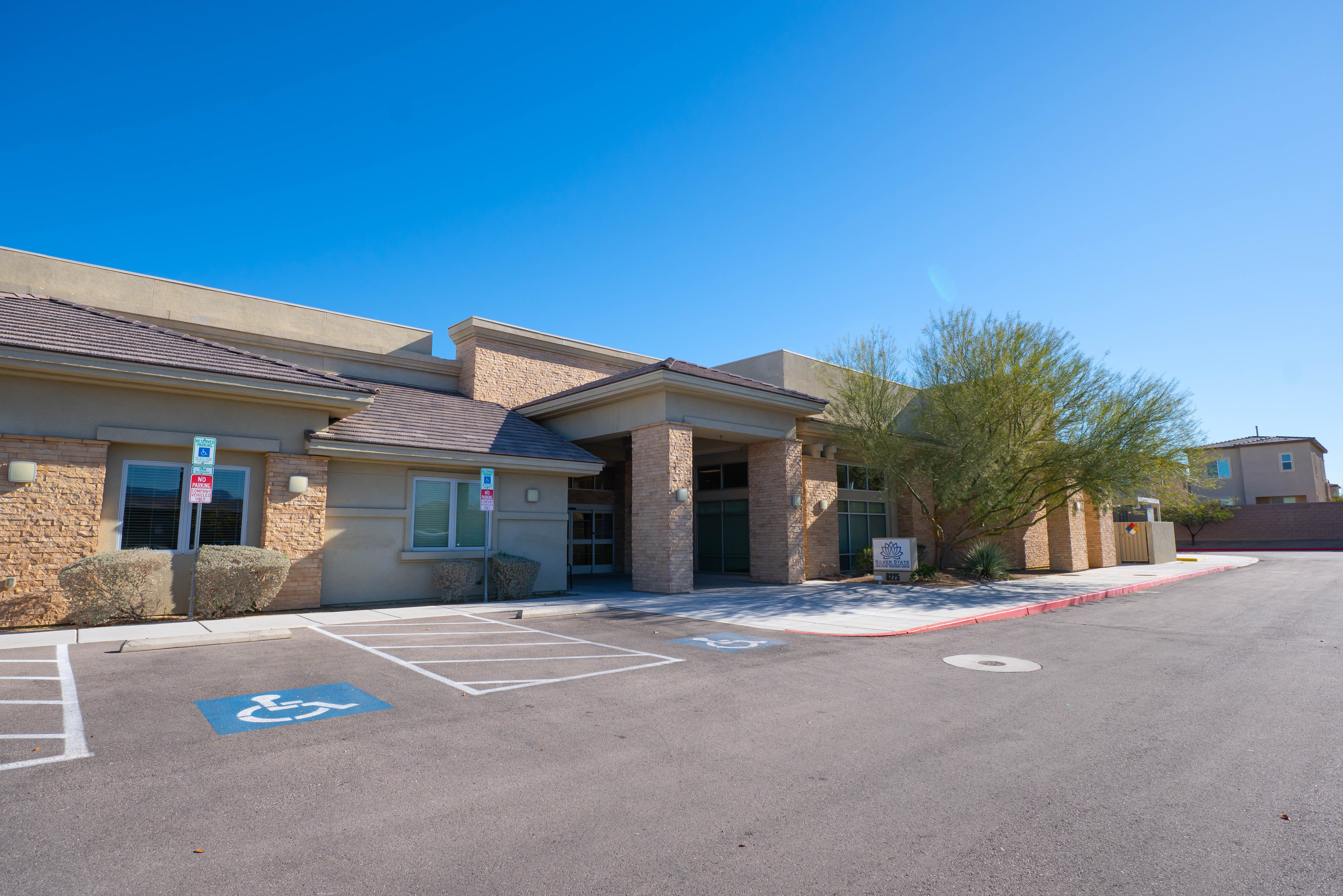 Silver State building and parking lot
