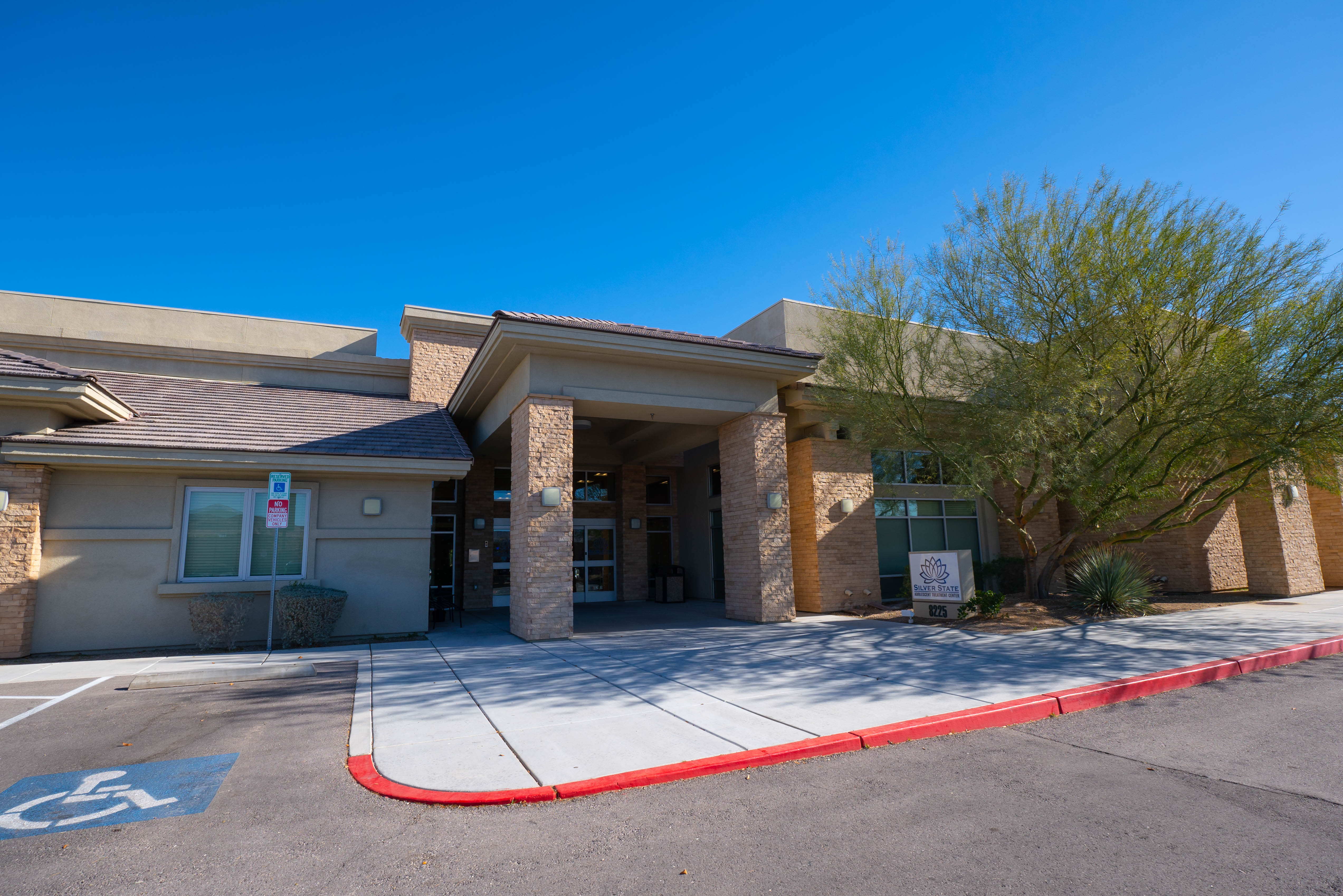 Silver State entrance with ADA parking