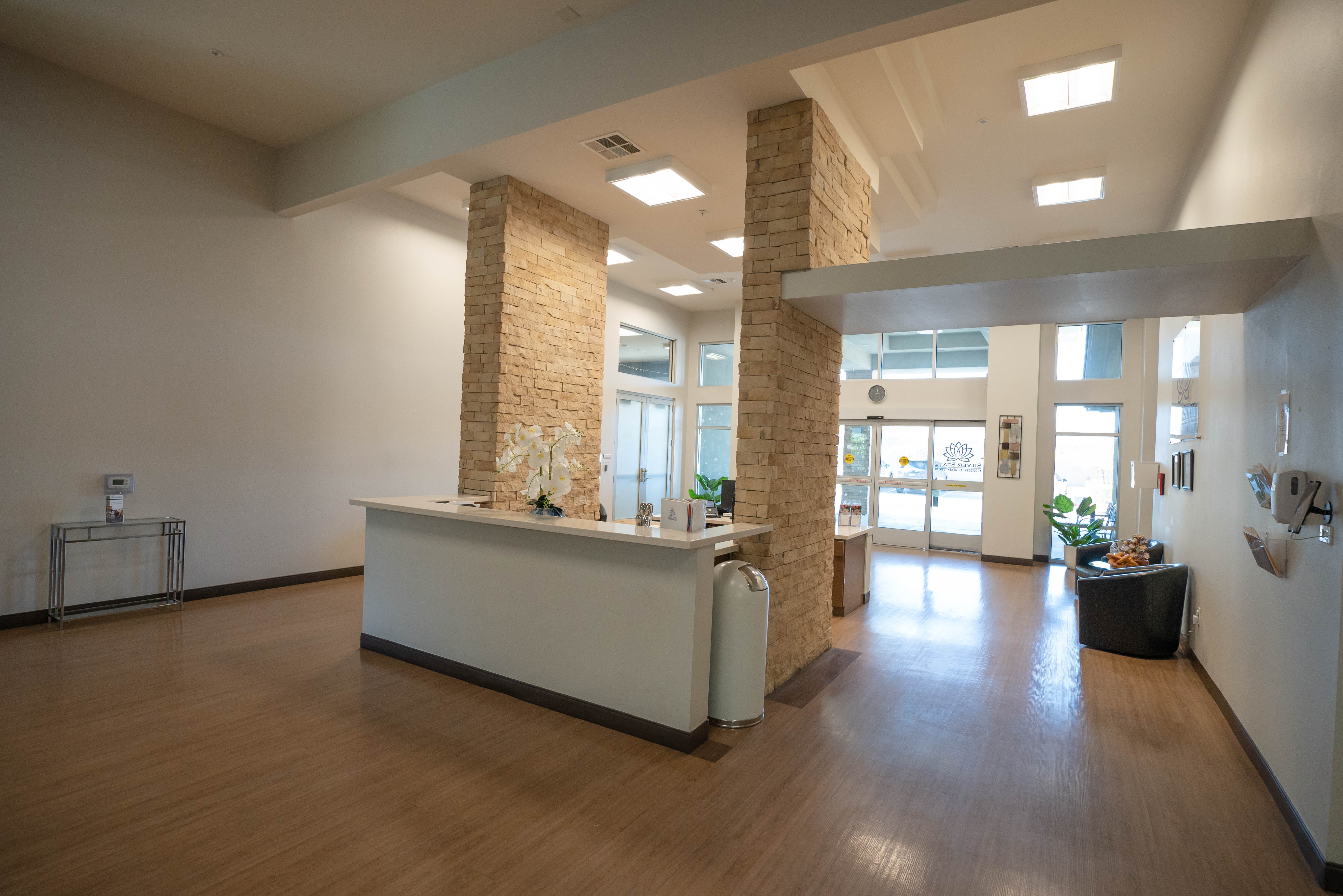 Silver State lobby from behind reception counter