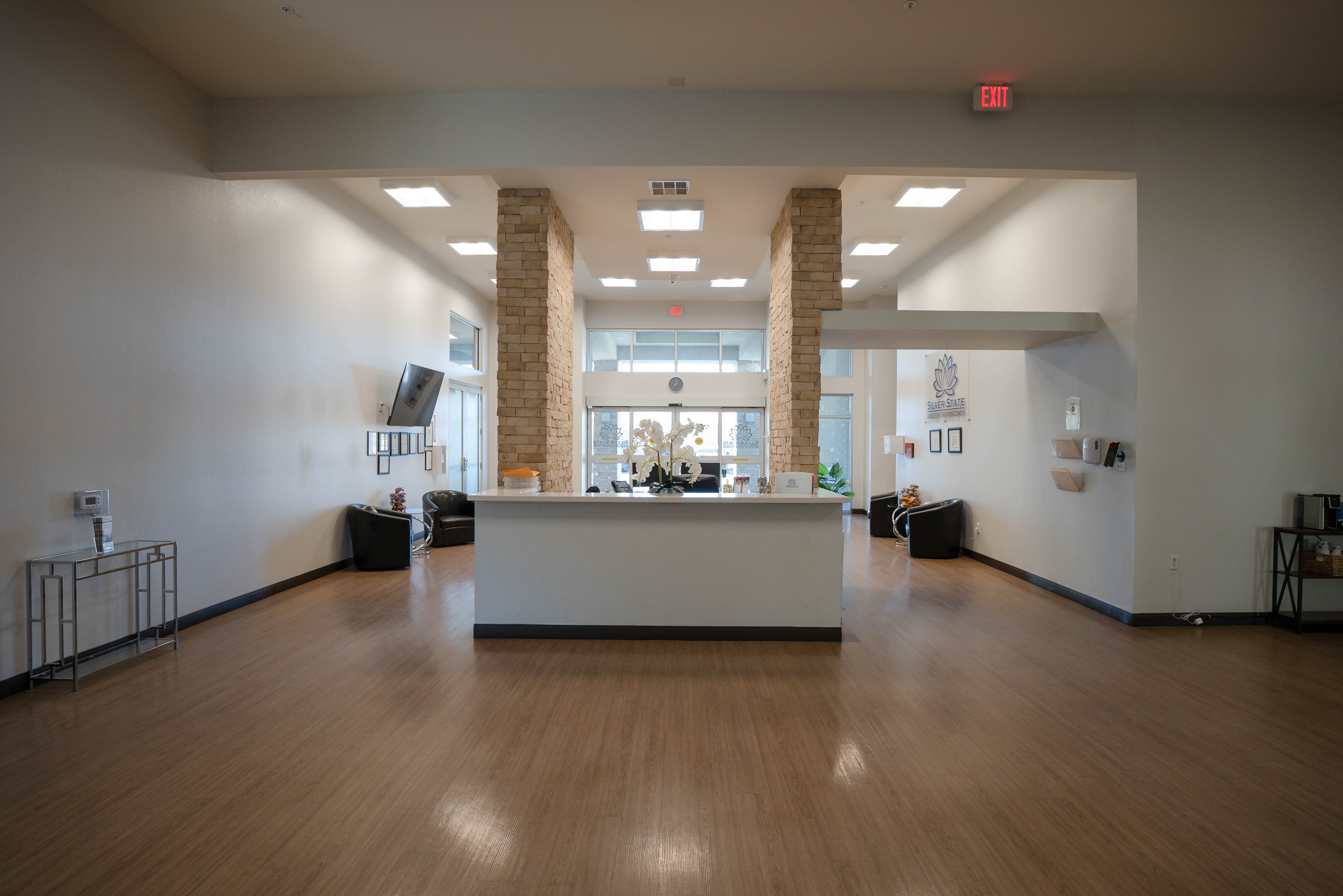 Silver State lobby wide symmetrical view